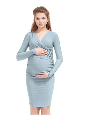 Платье для беременных светло-серое | 5770542