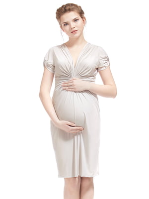 Платье для беременных бежевое | 5770550