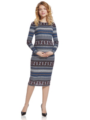 Сукня для вагітних комбінованого забарвлення у смужку | 5770591