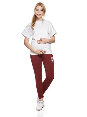 Штани для вагітних бордові | 5770596