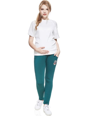 Штани для вагітних бірюзового кольору | 5770598
