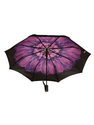 Зонт черный в принт | 5771456