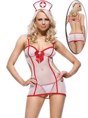 Игровой костюм «Медсестра» бело-красный | 5772315