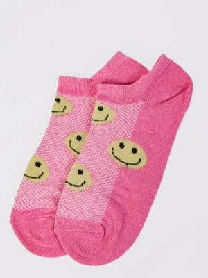 Шкарпетки рожеві в принт | 5773145