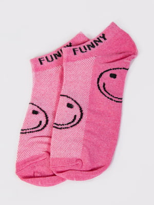 Шкарпетки рожеві в принт | 5773149
