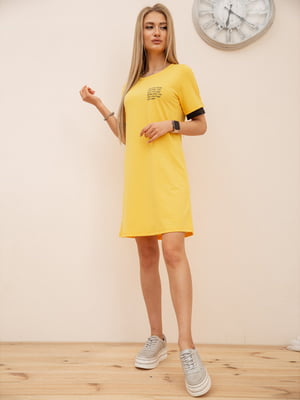Сукня жовта з написом | 5773205