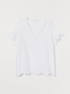 Блуза біла з візерунком | 5779284