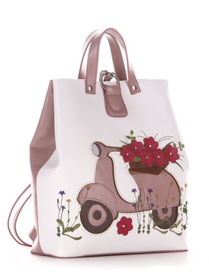 Рюкзак белый с рисунком - Alba Soboni - 5779574