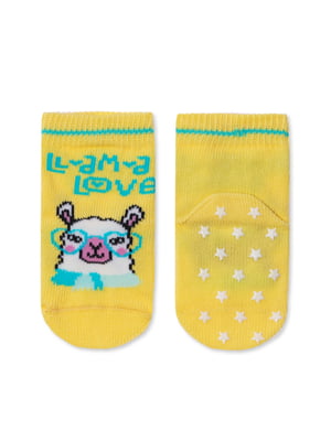Шкарпетки жовті в принт - Conte Kids - 5699338