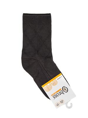Шкарпетки чорні в ромби | 5790254