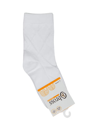 Шкарпетки білі в ромби | 5790257
