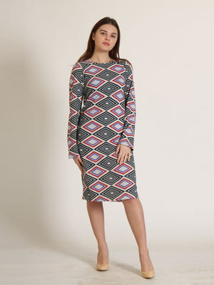 Сукня комбінованого кольору в ромби | 5790295