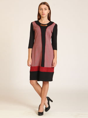 Платье комбинированного цвета с узором | 5794323