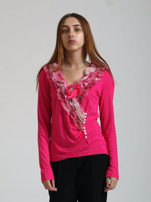 Блуза рожева з декором | 5794359
