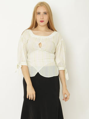 Блуза комбинированного цвета в полоску | 5795211