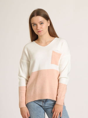 Пуловер двоколірний | 5797309