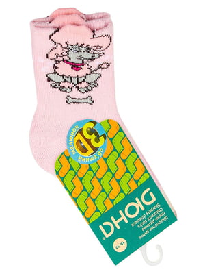 Шкарпетки рожеві в принт | 5797453