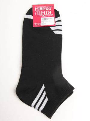 Шкарпетки чорні в смужку | 5798471