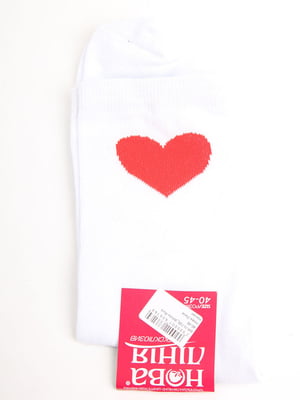 Шкарпетки білі з логотипом | 5798473