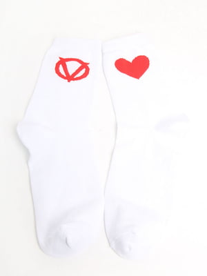 Шкарпетки білі з логотипом | 5798474