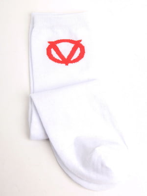 Шкарпетки білі з логотипом | 5798476