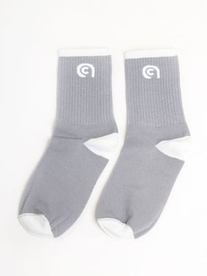 Шкарпетки сірі з логотипом | 5798540