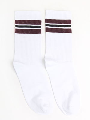 Шкарпетки білі в смужку | 5798563