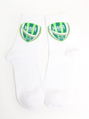 Шкарпетки білі в принт | 5798579
