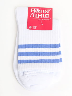 Шкарпетки білі в смужку | 5798589