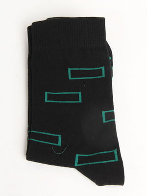 Шкарпетки чорні в принт | 5798608