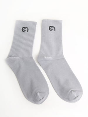 Шкарпетки сірі з логотипом | 5798651