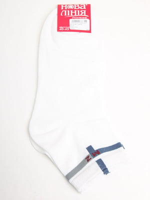 Шкарпетки білі з логотипом | 5798715