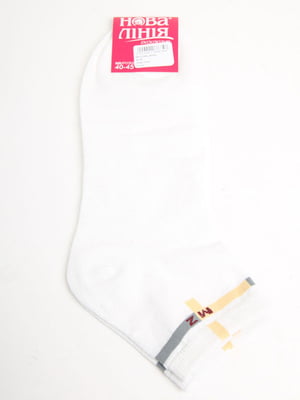 Шкарпетки білі з логотипом | 5798716
