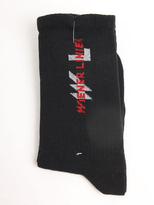 Шкарпетки чорні з логотипом | 5798727