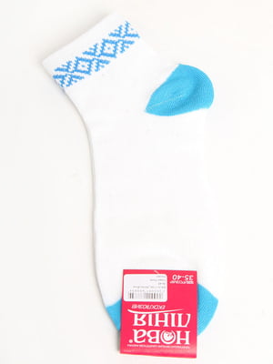 Шкарпетки білі з орнаментом | 5798759