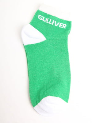 Шкарпетки зелені в принт | 5798772
