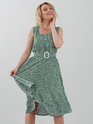 Сукня зелена в квітковий принт | 5799896