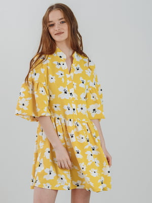 Сукня жовта в квітковий принт | 5799903