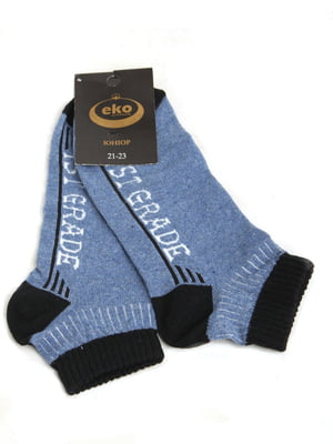 Шкарпетки сині в принт | 5791940