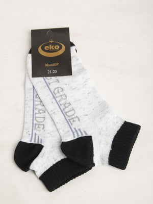 Шкарпетки білі в принт | 5791943