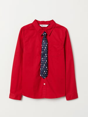 Сорочка червона з краваткою | 5804002