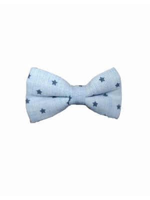 Краватка-метелик блакитна з малюнком | 5804487