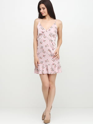 Платье розовое в цветочный принт | 5810270