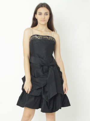 Сукня чорна з декором | 5810354