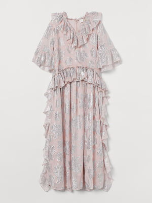Платье розовое с рисунком | 5819182