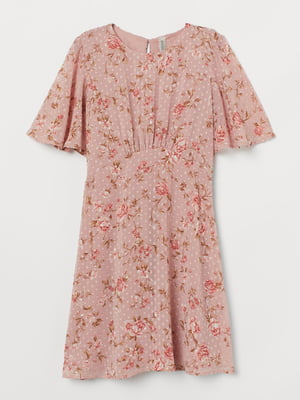 Платье розовое в цветочный принт | 5819192