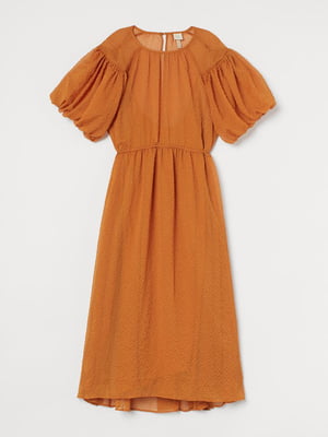 Платье терракотового цвета с узором | 5819242