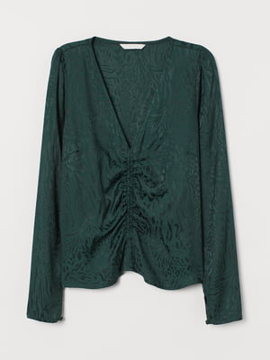 Блуза зелена з візерунком | 5819588