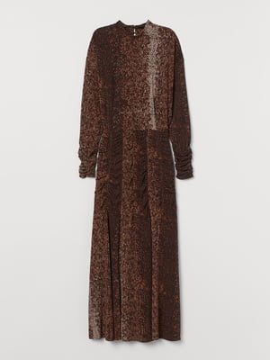 Сукня коричнева в принт | 5819719