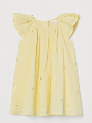 Платье желтое в принт | 5820231